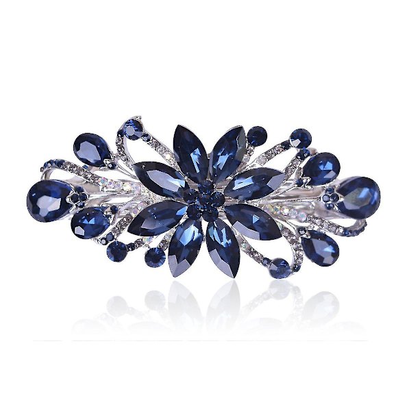Flower Luxury Jewelry Design -hiusneula tekojalokivihiusneula (tummansininen)