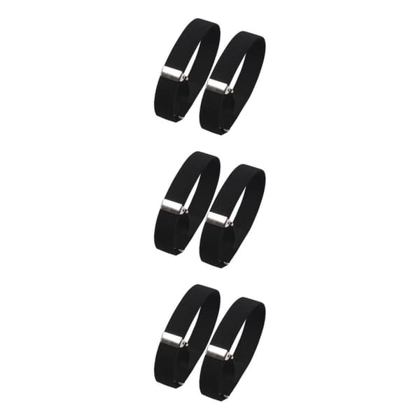 【BQ】1/2/3/5 2 stk. Mode herreskjorte ærmeholdere elastisk Sort 2x32cm 3Sæt 3Set Black 2x32cm