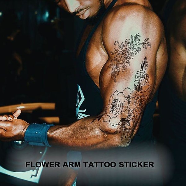 Vedenpitävä kukkainen aikuisten kauneustarra Väliaikaiset irrotettavat tatuointitarrat