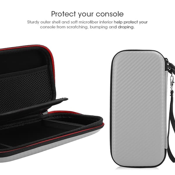 Bärbart Grassmat Grain Spelkonsol Förvaringsskyddsfodral för Nintendo Switch Lite Grå