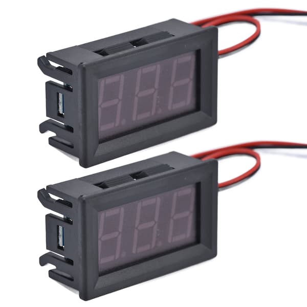3-leder DC Digital Display Voltmeter Display 0,56 tommer LED Digital Ekstern Display Modul DC 0-99,9V (Blå Rød)