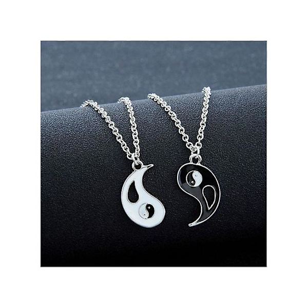 Yin Yang Couple riipus kaulakoru - musta/valkoinen