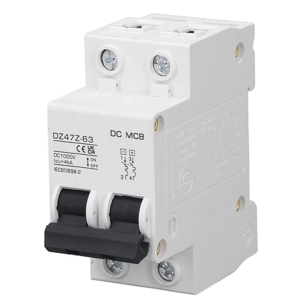 DC Strømbryter Overbelastningsvern Magnetisk System PV 2P 1000V 16A