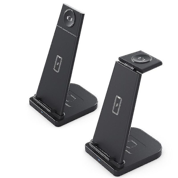 Langaton laturi Kolmi-yhdessä monitoimimatkapuhelin Langaton pikalatauslatausteline Iphone Watch Headsetille