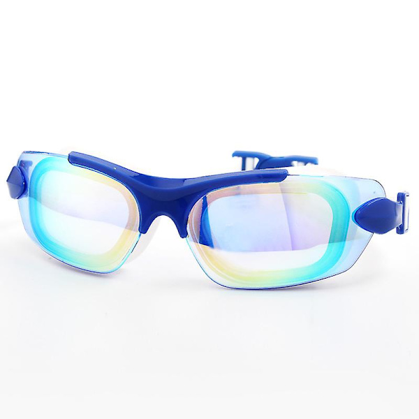 Simglasögon för vuxna Kvinna Lärande Platta simglasögon Vattentät anti-dimmelektronpistol Simglasögon unisex blue