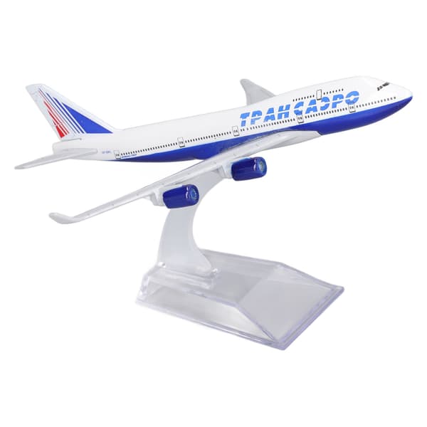 747 Flymodell i legering, høyt stimulerende flydekorasjonsmodell med displaybaseholder