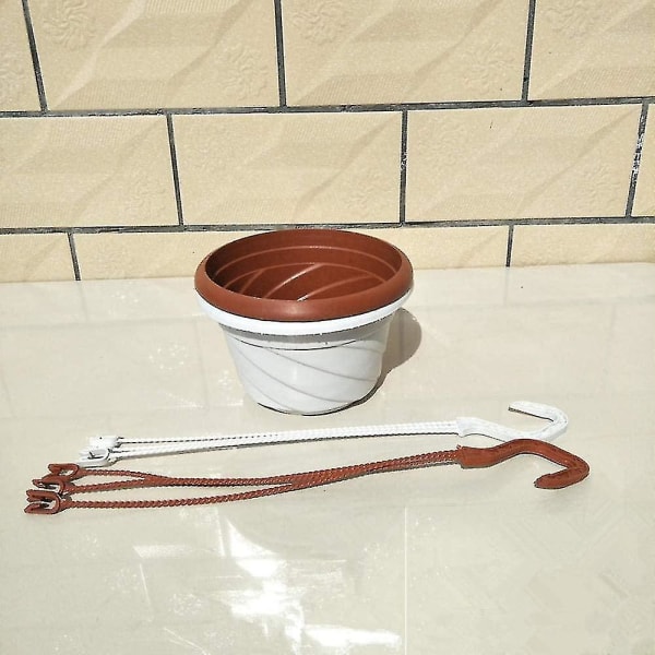 4-pack hängande planteringskorg inomhus/utomhus Hängande blomkrukor röd White