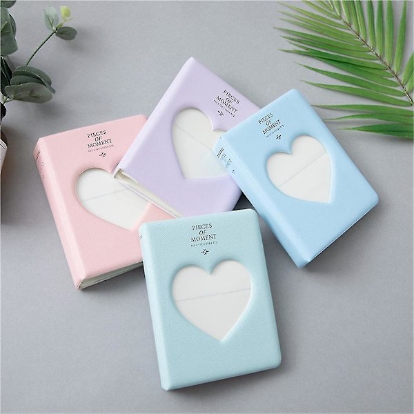 Hollow Heart Pictures Photo Album Multipurpose Photocard Binder Holder Card Blue