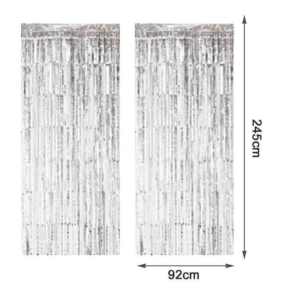 4-pack Gardiner Fringe Shimmer Gardin Dörrdekoration