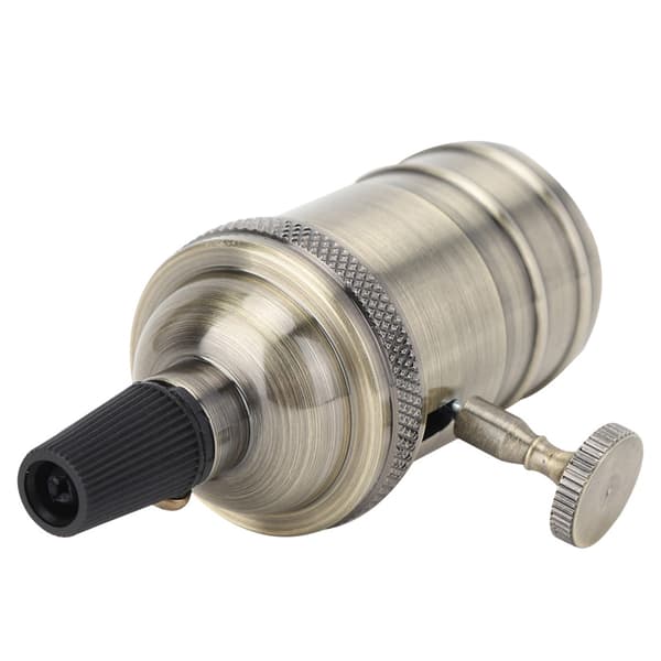 Retro E27 Lampesokkel med Bryter Pendel Lampe Tilbehør