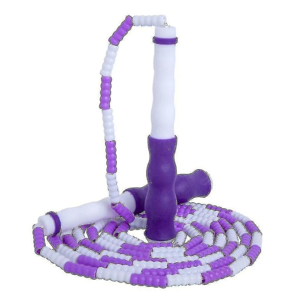 Hoppetau med mykt perler og justerbar seksjon hoppetau uten floker Fitness sportsutstyr purple