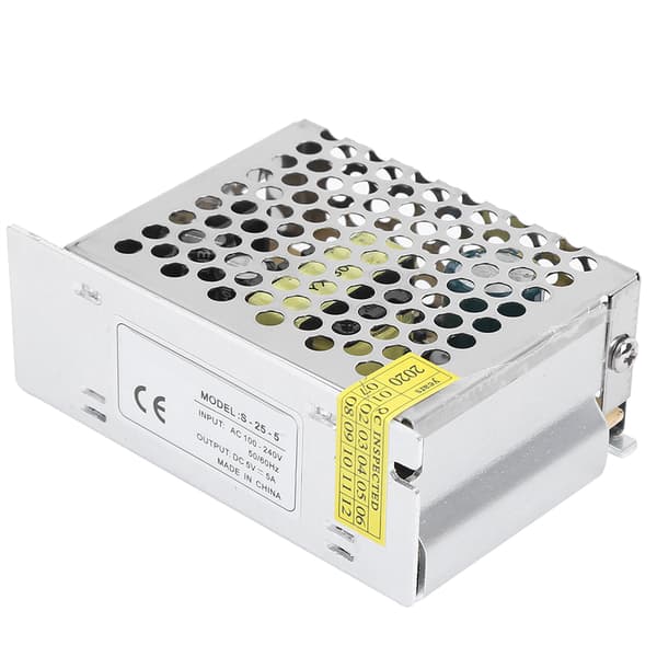 Switching Power Supply Drive Adapter LED Utstyr Regulert Transformator for CCTV DC5V(S255（5v 5a 25W）AC100240V )