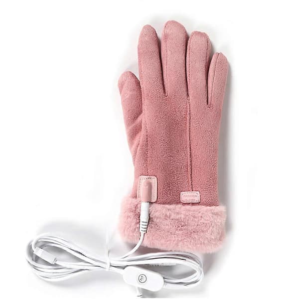 【BQ】USB-opvarmede handsker til kvinder, fuldfingerhandsker, USB-opladelige termiske vanter Thermoregulation