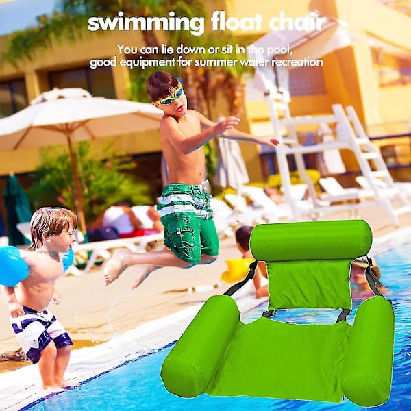 2st vatten flytande hängmatta Uppblåsbar pool Float Lounge Hopfällbar vatten flytande stol Uppblåsbara flottar Solstolssäng för vuxna och barn
