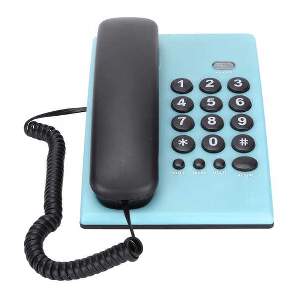 Multifunksjonell fasttelefon for kontor- og hotellbruk (blå)
