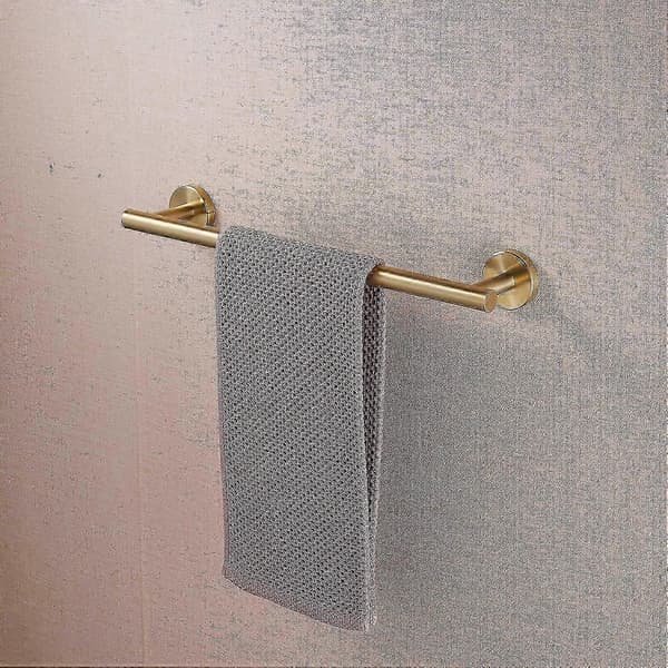 40 cm veggmontert håndklestang i børstet gullfarget 304 rustfritt stål - JV