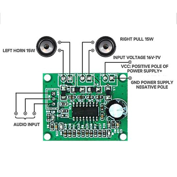 Pure Decoder Board 12V power Mp3-ljudmodul Kan ansluta 2 högtalare