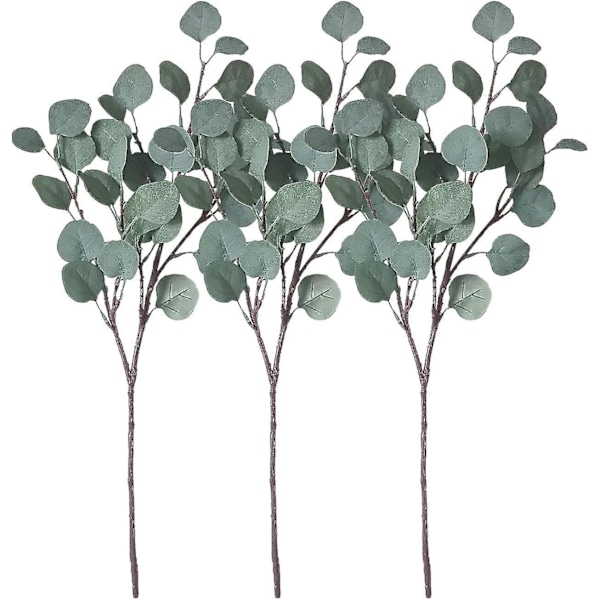 Kunstig Eucalyptus Garland Lange Sølv Dollar Blade Løvplanter