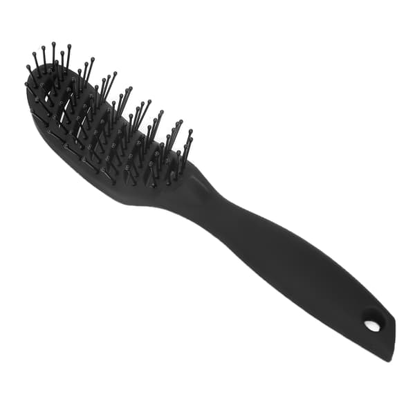 Menisk Hårkam Våd og Tør Nylon Styling Hårmassagebørste Sort