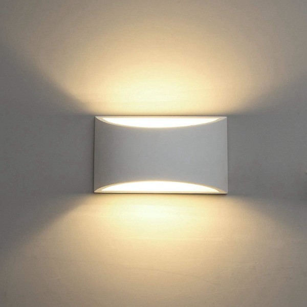Modern vägglampa, inomhusvägglampor Uplighter Downlighter Gipslampatlampa med 2700k 7w G9 LED-lampor för vardagsrum i sovrummet Hall