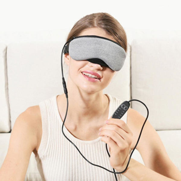 Kannettava kylmä ja kuuma USB lämmitetty höyrysilmämaski + uudelleenkäytettävät jäägeelit harmaa Gray