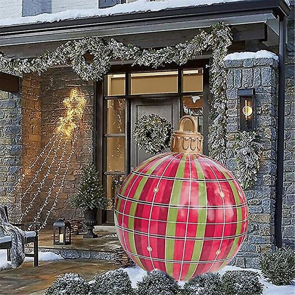 Giant Christmas Pvc Oppblåsbar Dekorert Ball, Jul Oppblåsbare Utendørs Dekorasjoner Q4