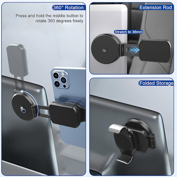 Magnetisk telefonholder til Tesla 3 / Y / S / X tilbehørstelefonholder