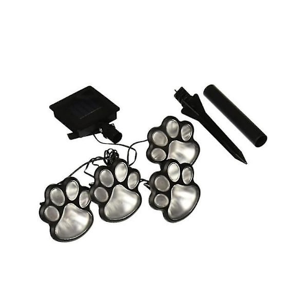 Hot 4 Solar Dog Cat Animal Paw Print S En Outdoor Led Path Lamp Auto On
