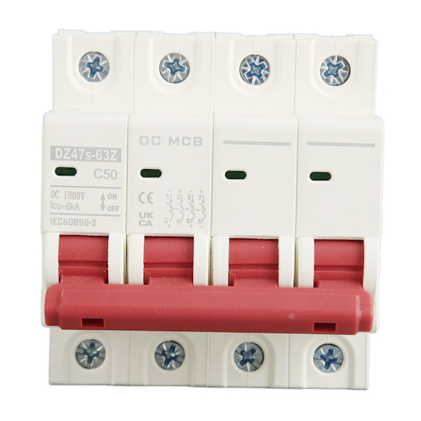 4P 6000A Brydeevne Mini Afbryder DC1000V 50A til Solcelleanlæg