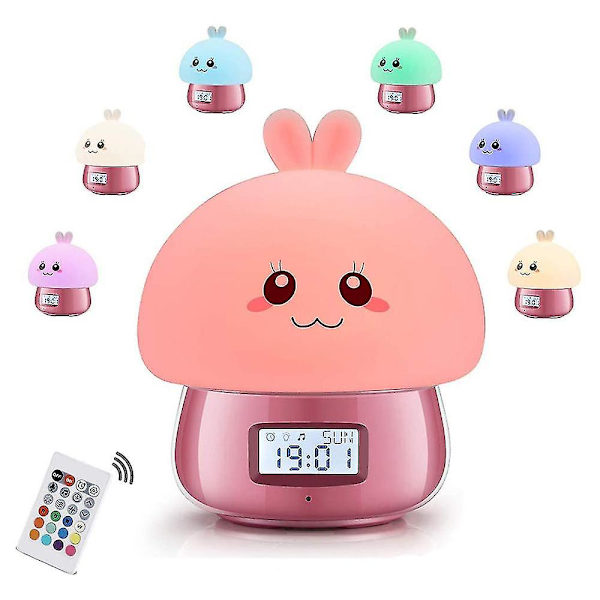 Väckarklocka Barn Flickor, Ljus Väckarklocka Wake Up Light, Väckarklocka Digital Batteri Drivs Utan Tick, Presenter Till Flickor Flickvän Kvinnor Mo