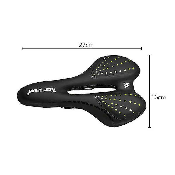 Sykkel Soft Gel Sadel Sete Black