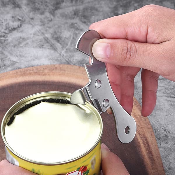Sikker Kutt Boksåpner Multifunksjonell Rustfritt Stål Boks Punch Flaskeåpner for Hjemmet