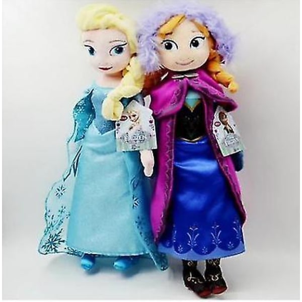 Uusi 50cm 2kpl Frozen Princess Anna Elsa Lumikuningatar Nukke Lasten Lelut Joululahjat Täytetty pehmo