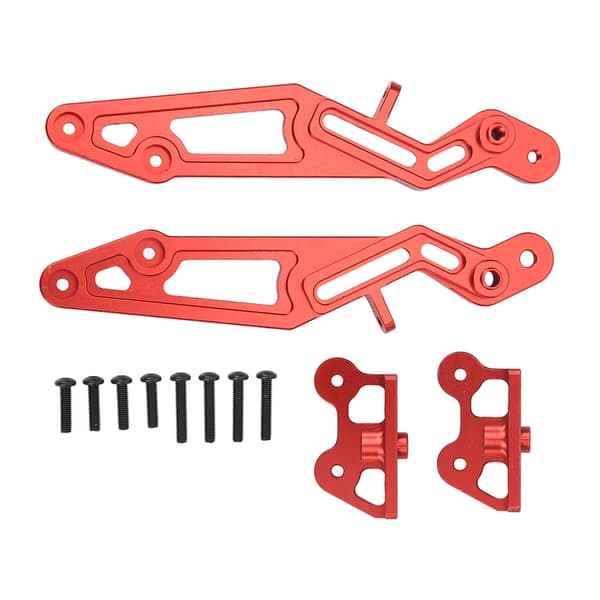 Bagvingemontering i aluminiumslegering til ARRMA 1/7 1/8 RC-biler rød
