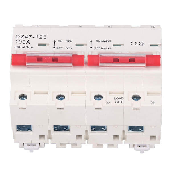Dobbelt Strømomskifter 100A AC 240-400V Afbryder Interlock