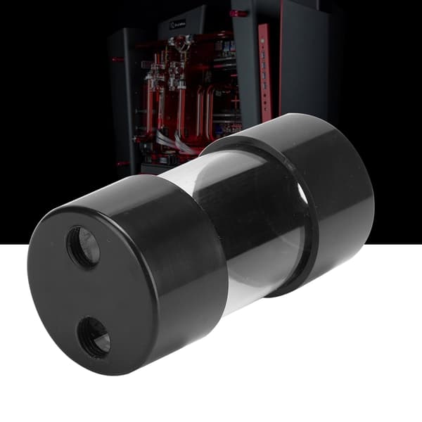 Cylindrisk datorvattenkylvattentank 100MM med transparent design