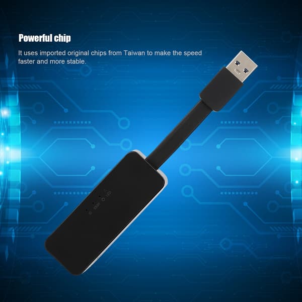 Realtek 8153B Lavstrøms Gigabit USB-netværkskort (sort)
