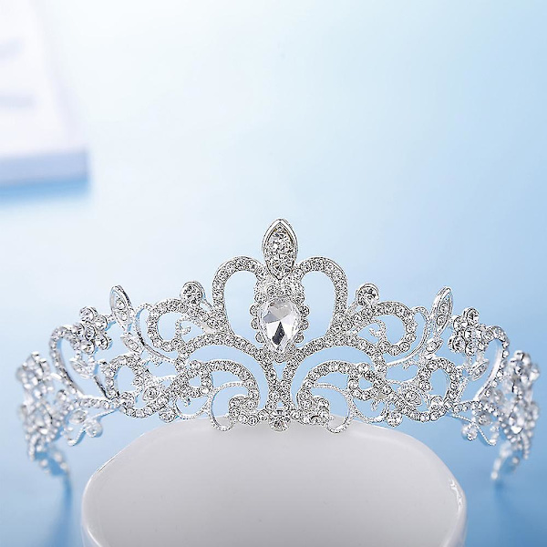 Princess Bridal Crystal Bröllop Hår Tiara Rhinestone Crown Party