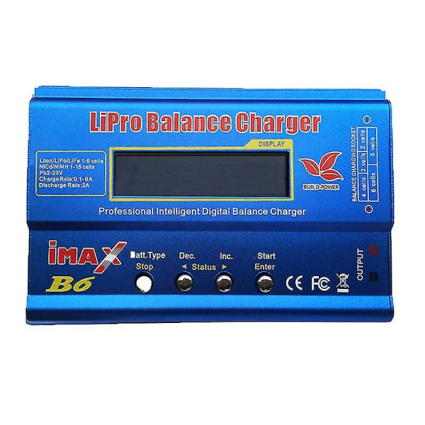 Imax B6 Lcd-skærm Digital Rc Lipo Nimh Batteribalanceoplader Multifunktion