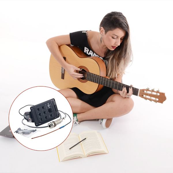 Gitarrförförstärkare EQ Stämapparat Piezo Pickup Gitarrdelar Tillbehör