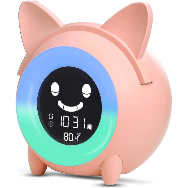 Cartoon Cat Mini Alarm Clock 2022 New Children's Sleep Wake-up Clock Kreativ digital elektronisk klokke med nattlys