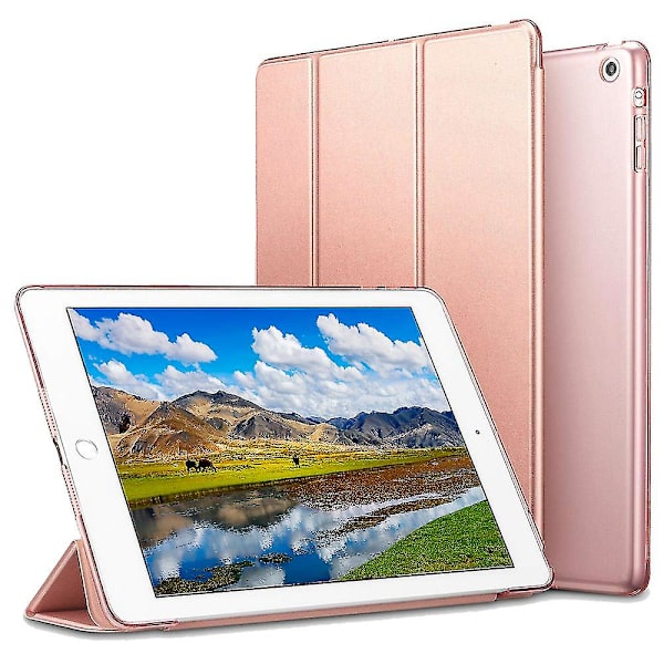 Smart etui til Ipad Air 2, smart etui Cover Translucent Frosted Back