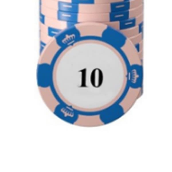 20 st pokerchipset Tydligt tryck Stora siffror Professionella spelteller för brädspel 10