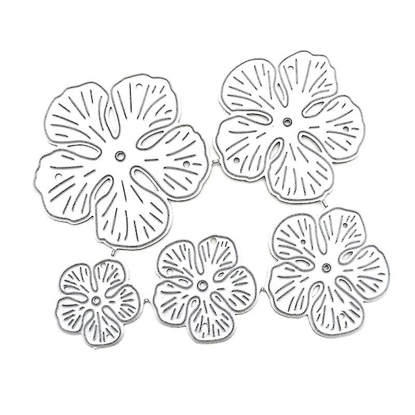 Blomsterblade Metalskæring Dies Stencil Gør-det-selv Scrapbog Album Papir Kort Skabelon Form Prægning Håndværk
