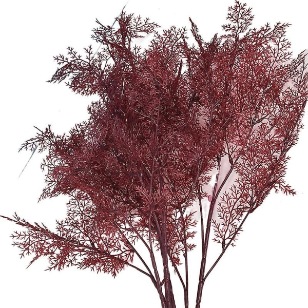 Misty Simulering Blomma 6 Gaffel Rime Bröllopsarrangemang Vägguide Dekoration Plast Blomma Falsk Blomma Simuleringsväxt Vit White