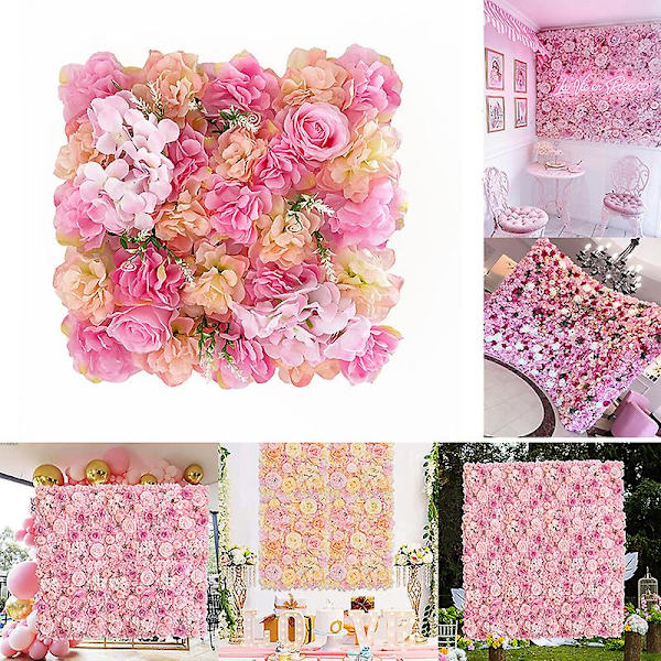 Simulering Ros Bakgrund Vägg Ros Vägg Falsk Blomma Blomstrad Plast Lämplig för bröllopsdekoration Bröllop Blombåge Fotostudio Bild Vägg 1 White