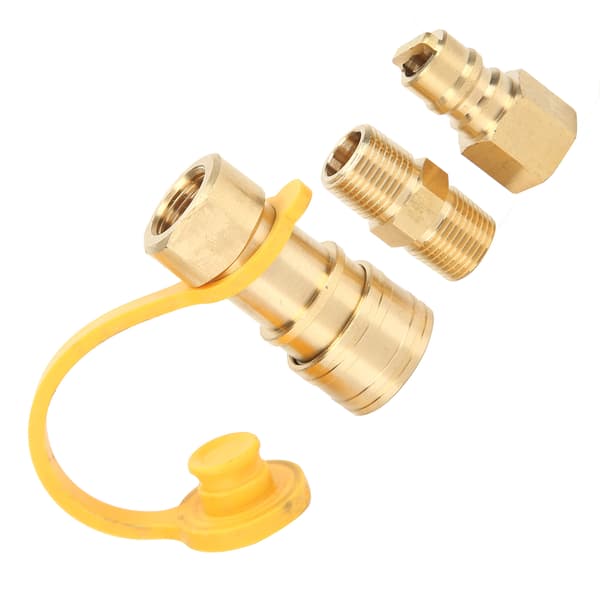 3/8in Propan Gass Hurtigkobling Messingadapter med Stengeventil