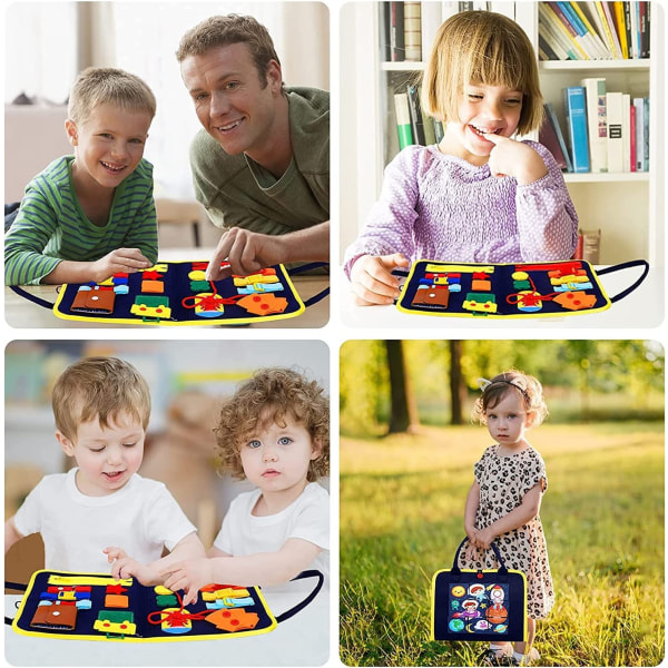 Busy Board for Kids Montessori Toy, Baby Activity Board, Educational Toys Base