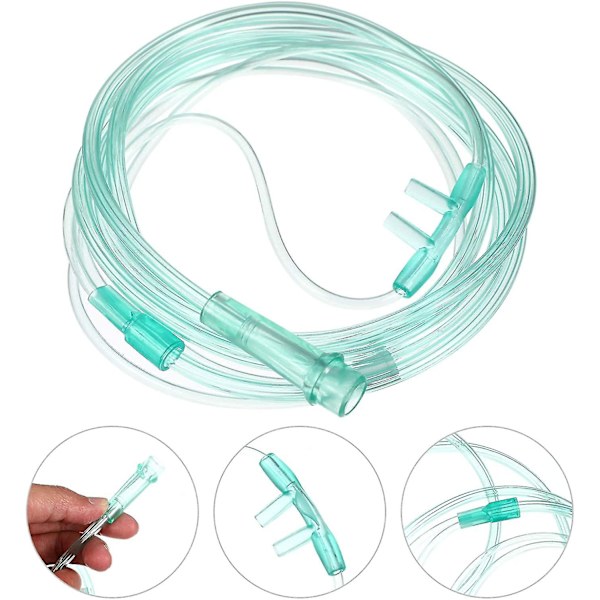 6 stk 2m Nasal Oxygen Kanyle Grøn Blød Tube Til Voksne