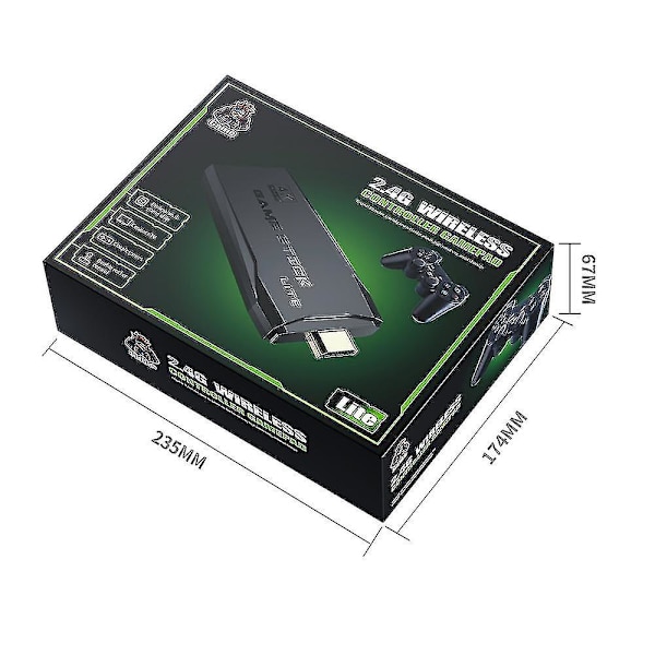 M8 Retro Videopelikonsoli Dual Wireless Controller Game Stick 4k 10000 Gaming 64gb